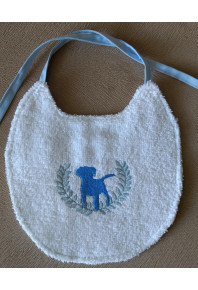 Hop055 - Dog Wreath Bib